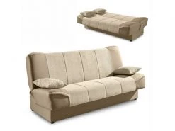 Alton - Canapé Clic Clac Convertible En Tissu Beige