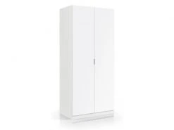 Armoire Avec Deux Portes , Couleur Blanche, 81,5 X 180 X 52 Cm.