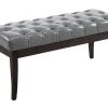 Banc Ramses Similicuir Antique Sombre , Gris/100 Cm 2 Banc Ramses Similicuir Antique Sombre , Gris/100 Cm -Banquette Magasin G CNF T11676956 B