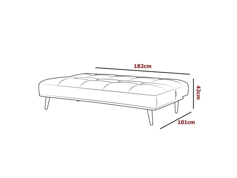 Meghan - Banquette Clic Clac Scandinave 3 Places Bleu 7 Meghan - Banquette Clic Clac Scandinave 3 Places Bleu – Image 5