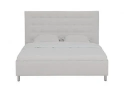 GPASPLUS Lit Adulte - 160x200 Cm- Simili Blanc - Tyyli