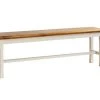Banc En Pin Massif Blanc / Miel Style Campagnard - L.153 X H.52 X P.35 Cm -pegane- 2 Banc En Pin Massif Blanc / Miel Style Campagnard - L.153 X H.52 X P.35 Cm -pegane- -Banquette Magasin G CNF T98293610 B