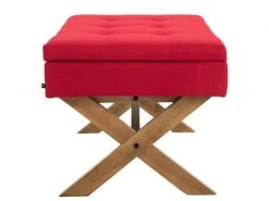 Banquette Namaro En Tissu Avec Espace De Rangement Pieds Bois De Caoutchouc , Rouge/antique Clair 8 Banquette Namaro En Tissu Avec Espace De Rangement Pieds Bois De Caoutchouc , Rouge/antique Clair -Banquette Magasin G CNF U35844432 D