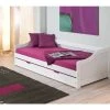 Dmora Canapé-lit Simple Avec Lit Gigogne, Couleur Blanche, 199 X 87 X 66 Cm. -Banquette Magasin G CNF U69235503 D
