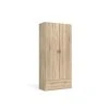 Armoire 2 Portes 1 Tiroir 79,4 X 170,4 X 35,7, Structure En Tôle Laminée, Beige -Banquette Magasin G CNF U70497697 B