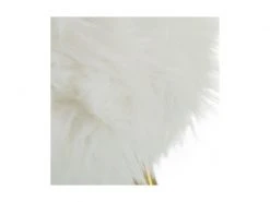 Banquette Bout De Lit Fausse Fourrure Blanche Et Pieds En Métal Doré -Banquette Magasin G CNF U78346937 F