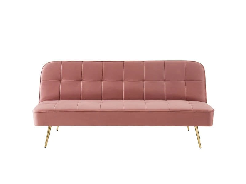 Banquette Aroma En Velours Vieux Rose 3 Places Convertible 3 Banquette Aroma En Velours Vieux Rose 3 Places Convertible