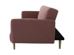 GPASPLUS Banquette Convertible 2 Places En Bois - Tissu Rose - L 202 X P 97 X H 79 Cm - Stella -Banquette Magasin G CNF V22681645 E