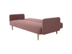 GPASPLUS Banquette Convertible 2 Places En Bois - Tissu Rose - L 202 X P 97 X H 79 Cm - Stella -Banquette Magasin G CNF V22681645 F