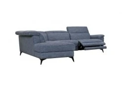 GPASPLUS Canapé D'angle Gauche Avec 1 Place Relax électrique - Tissu Bleu Clair - L 292 X P 232 X H 99 Cm - Melbourne -Banquette Magasin G CNF V38625100 F