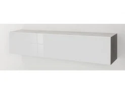 Élément Mural à Ouverture Verticale Avec Façade Blanche Brillante