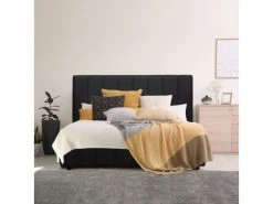 GPASPLUS Cloud Lit Adulte 160x200 Cm + Coffre De Rangement - Simili Noir - Sommier Inclus -Banquette Magasin G CNF W10926844 D