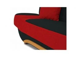Niyo - Canapé 3 Places Convertible En Tissu Noir Et Rouge -Banquette Magasin G CNF W48679389 F