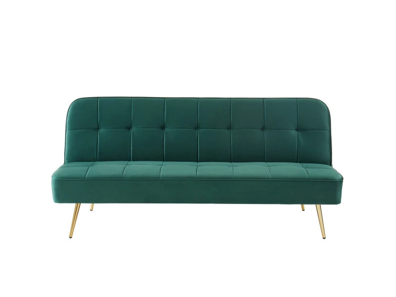 Banquette Aroma En Velours Vert 3 Places Convertible 3 Banquette Aroma En Velours Vert 3 Places Convertible
