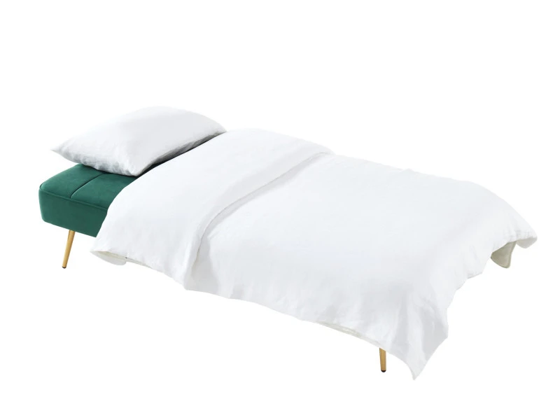 Banquette Aroma En Velours Vert 3 Places Convertible 6 Banquette Aroma En Velours Vert 3 Places Convertible – Image 4