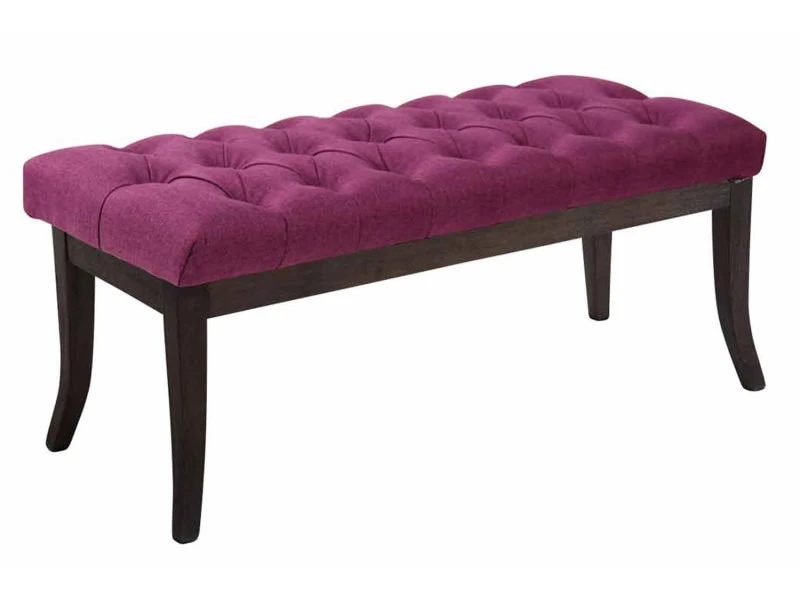 Banc Ramses Tissu Antique Sombre , Violet/100 Cm 3 Banc Ramses Tissu Antique Sombre , Violet/100 Cm