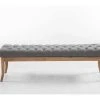 Banc Ramses Tissu Pieds Antique Clair , Gris/150 Cm 2 Banc Ramses Tissu Pieds Antique Clair , Gris/150 Cm -Banquette Magasin G CNF Y20747198 C