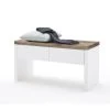 Banc Avec 2 Tiroirs Coloris Laqué Blanc Mat - L91 X H48 X P38 Cm -pegane- -Banquette Magasin G CNF Y35524177 B