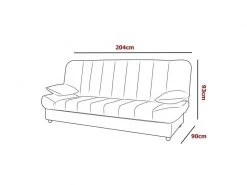 Maddy - Banquette Clic Clac Convertible En Tissu Gris -Banquette Magasin G CNF Y64949673 F