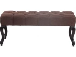 Banquette Brest En Tissu Avec Piètement Antique Sombre , Marron/100 Cm -Banquette Magasin G CNF Y72818621 D