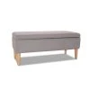 Istanbul - Coffre Pour Ottoman Avec Conteneur 42l. Banc Ottoman En Tissu Avec Assise Rembourrée Et Pieds En Bois De Pin Gris Pigeon -Banquette Magasin G CNF Z84298192 B