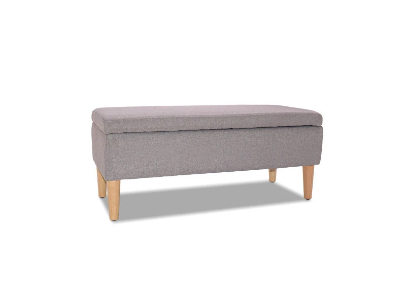 Istanbul - Coffre Pour Ottoman Avec Conteneur 42l. Banc Ottoman En Tissu Avec Assise Rembourrée Et Pieds En Bois De Pin Gris Pigeon 3 Istanbul - Coffre Pour Ottoman Avec Conteneur 42l. Banc Ottoman En Tissu Avec Assise Rembourrée Et Pieds En Bois De Pin Gris Pigeon